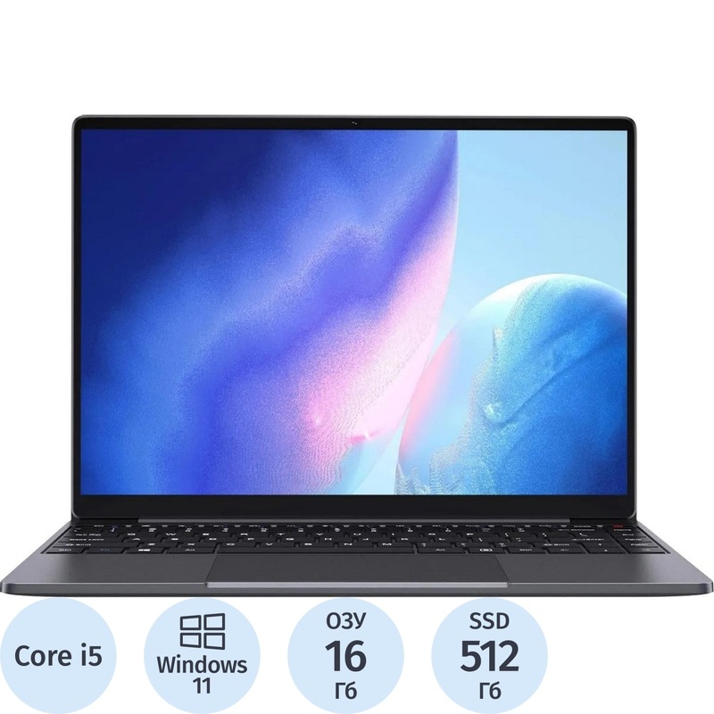 Изображение товара Ноутбук Chuwi CoreBook X 14" Core i5 16Гб 512Гб SSD Windows 11 Home серый