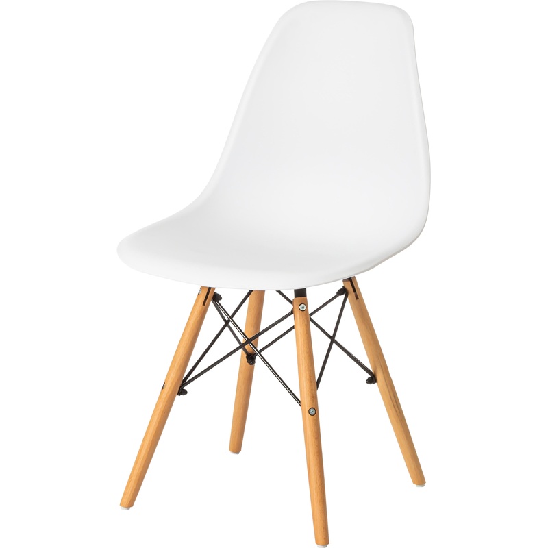 Изображение товара Обеденный стул TetChair Cindy 20229 белый пластик и массив дерева