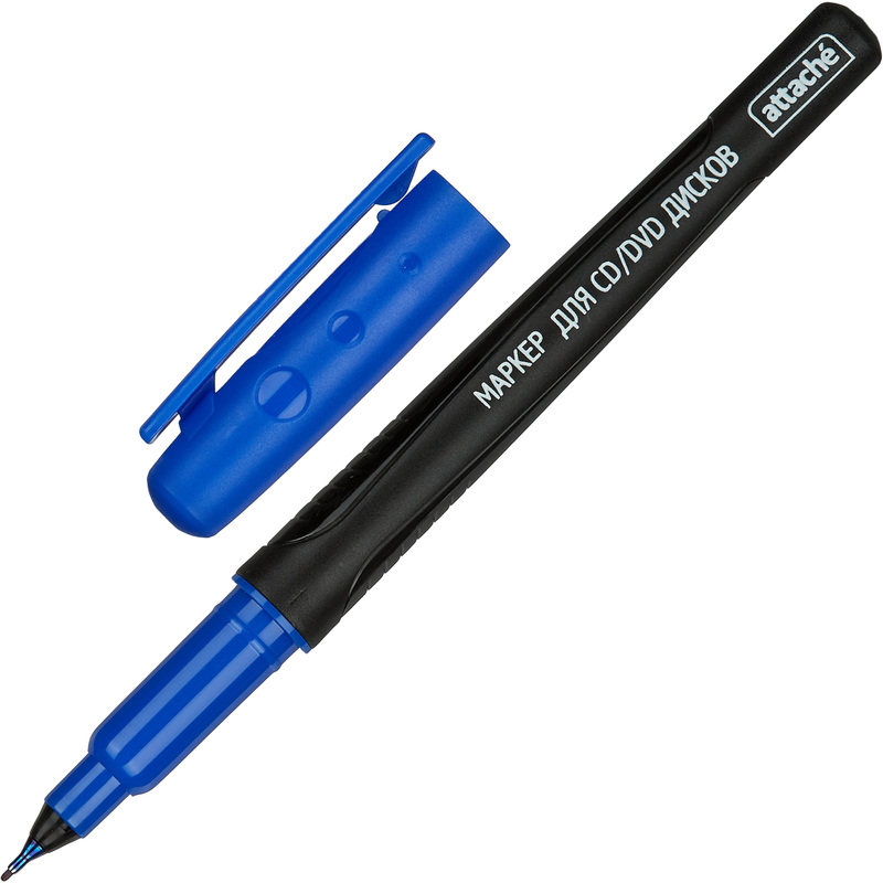 Изображение товара Маркер для CD перманентный Attache синий (толщина линии 0.5 мм)