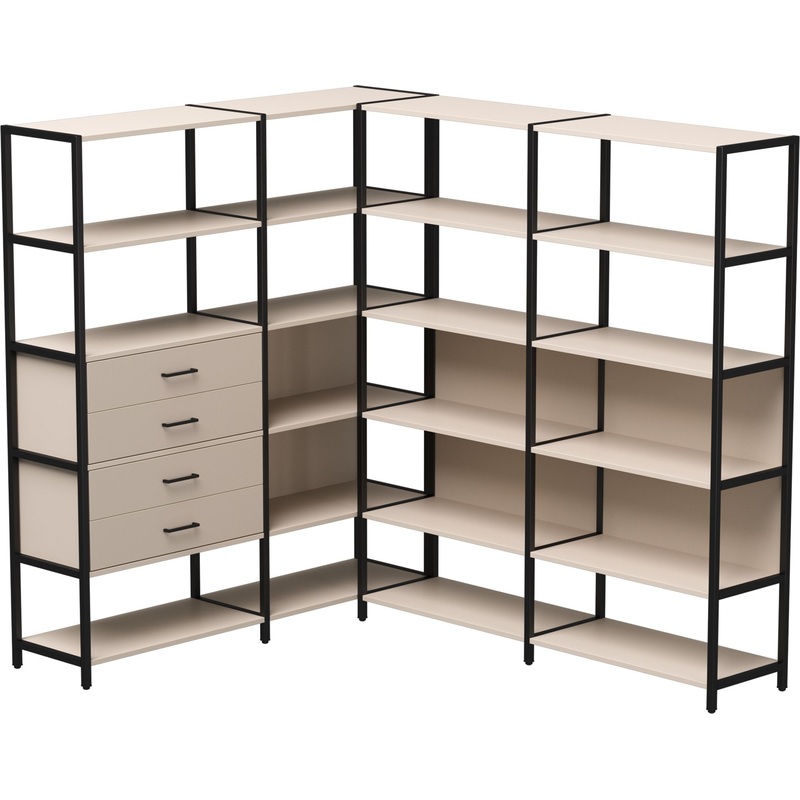 Изображение товара Стеллаж для документов EVO 254ST17GU9005 кашемир чёрный 1635х2020х1840 мм