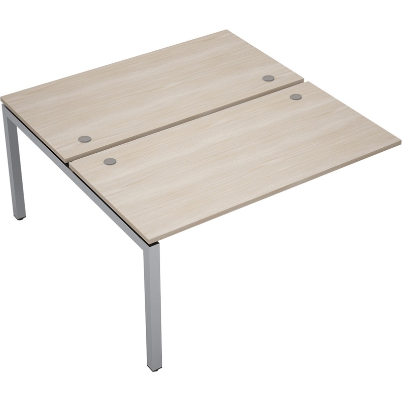 Изображение товара Рабочая станция Avance 6МБК.5279 двухместная шамони светлый алюминий матовый 1400х1435х750 мм