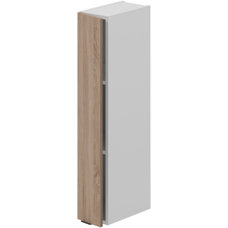 Изображение товара Кухонный навесной шкаф с 3 полками VOK W1D 96 15 дуб сонома белый шагрень