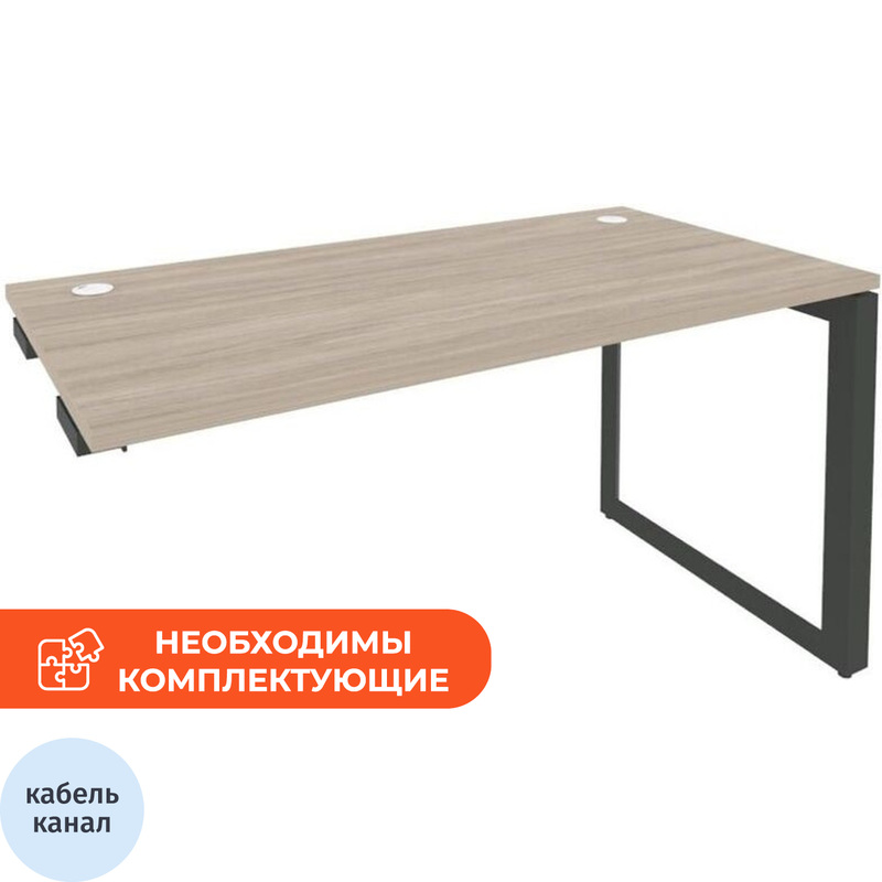 Изображение товара Стол прямой ONIX-О O.MO-SPR-3.7 дуб аттик антрацит 1380х720х750 мм