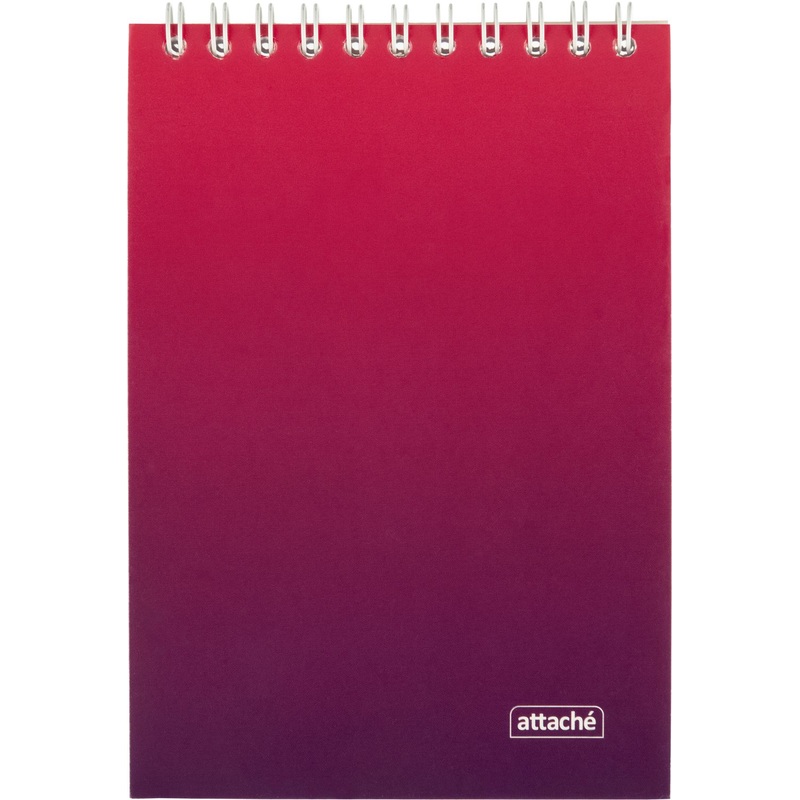 Изображение товара Блокнот Attache Градиент А6 60 листов малиновый в клетку гребень УФ-лак (102х146 мм)