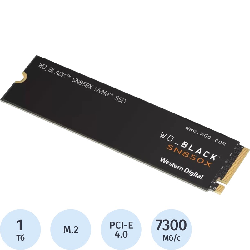 Изображение товара SSD накопитель Western Digital Black SN850X 1 ТБ (WDS100T2X0E)