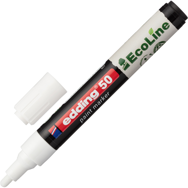 Изображение товара Промышленный лаковый маркер Edding белый водостойкий 2-3 мм 4-50-049