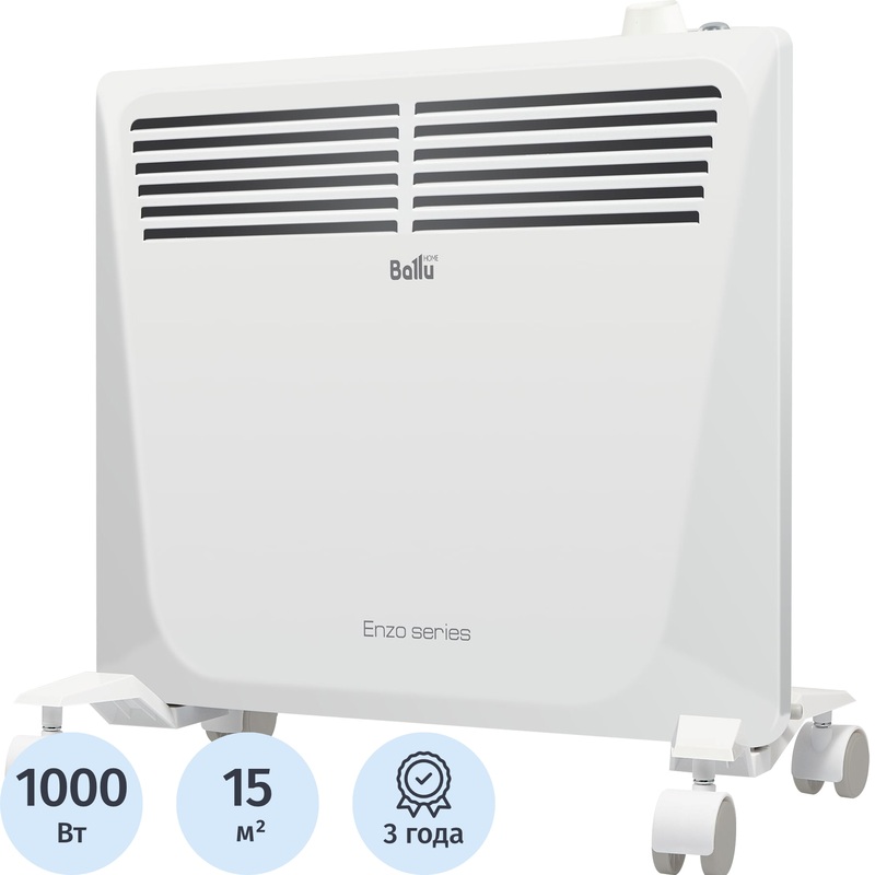 Изображение товара Конвектор Ballu BEC/EZMR-1000 1000 Вт белый с терморегулятором для помещений до 15 кв.м