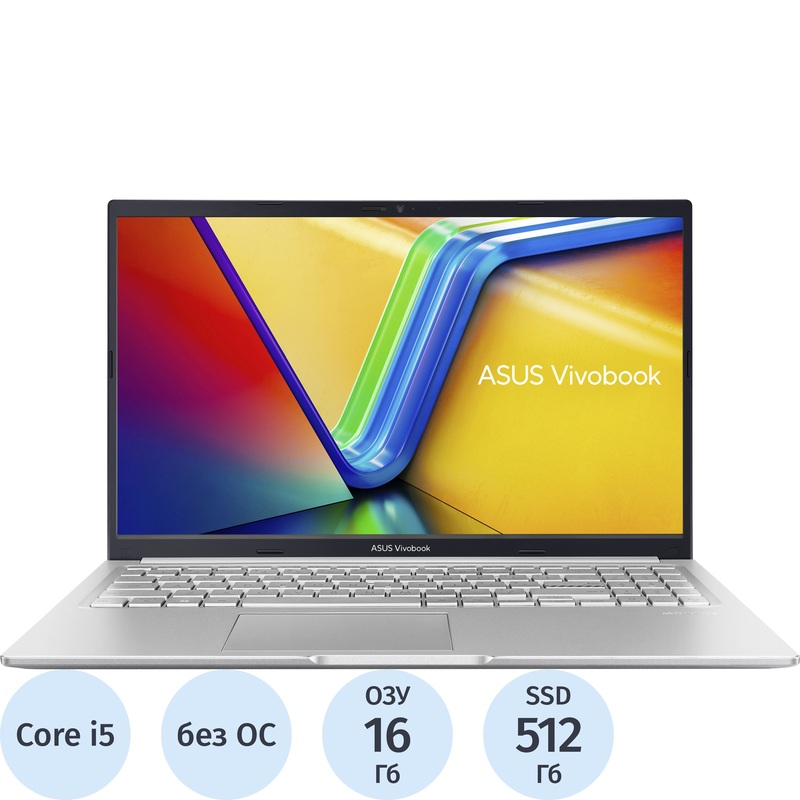 Изображение товара Ноутбук Asus Vivobook X1502VA-BQ1384 15.6" серебристый Intel Core i5 13420H/16 ГБ/SSD 512 ГБ (90NB10T2-M01YV0) Изображение товара Ноутбук Asus Vivobook X1502VA-BQ1384 15.6" серебристый Intel Core i5 13420H/16 ГБ/SSD 512 ГБ (90NB10T2-M01YV0)