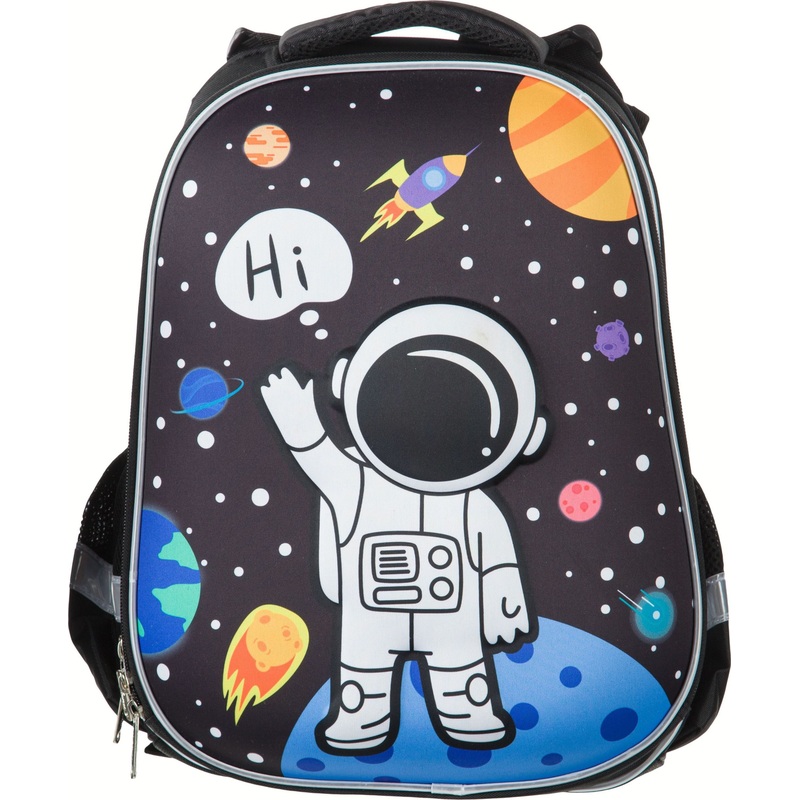 Изображение товара Уценка Ранец Комус Класс Space черный стильный школьный рюкзак для мальчиков