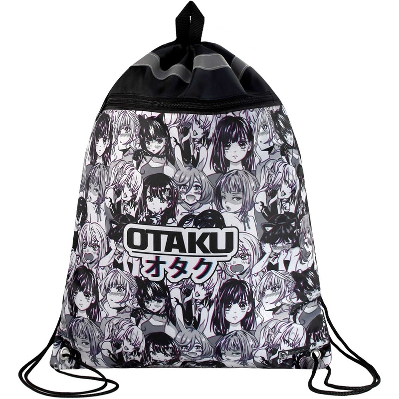 Изображение товара Мешок для сменной обуви Феникс+ Манга принт 36х48 см черный с карманом и светоотражающими элементам