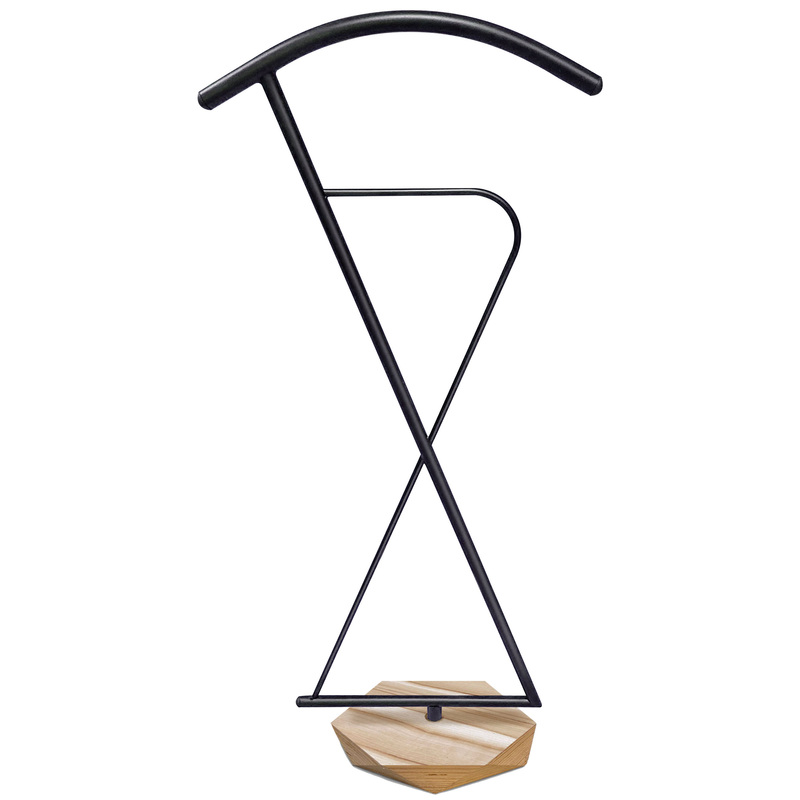 Изображение товара Вешалка костюмная Берг-12 черная из фанеры и металла