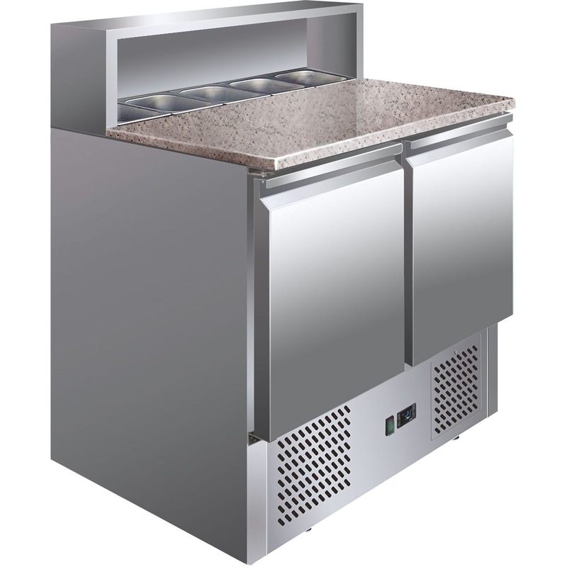 Изображение товара Стол холодильный для пиццы Viatto PS900SEC с гранитной столешницей и автоматической разморозкой