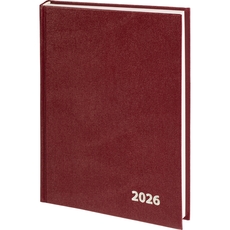 Изображение товара Ежедневник 2026 бордовый А5 160 листов офсетная бумага твердая обложка
