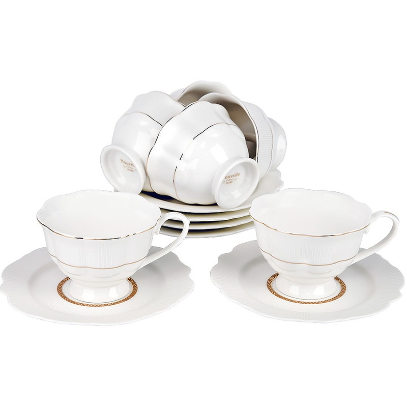 Изображение товара Чайный набор Nouvelle Home White chic на 6 персон из фарфора