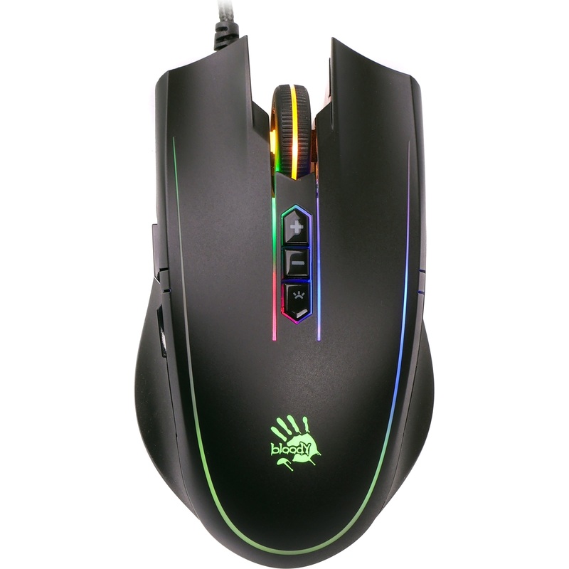 Изображение товара Проводная мышь A4Tech Bloody Q81 Curve черная с подсветкой и 3200 dpi