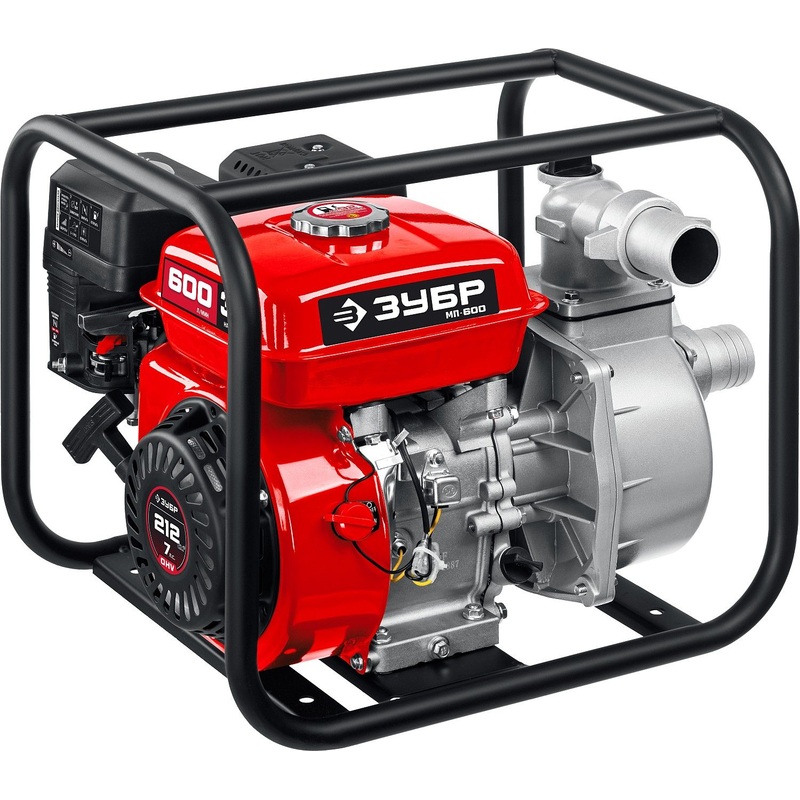 Изображение товара Зубр МП-600 мотопомпа для чистой воды 7 л.с. 600 л/мин
