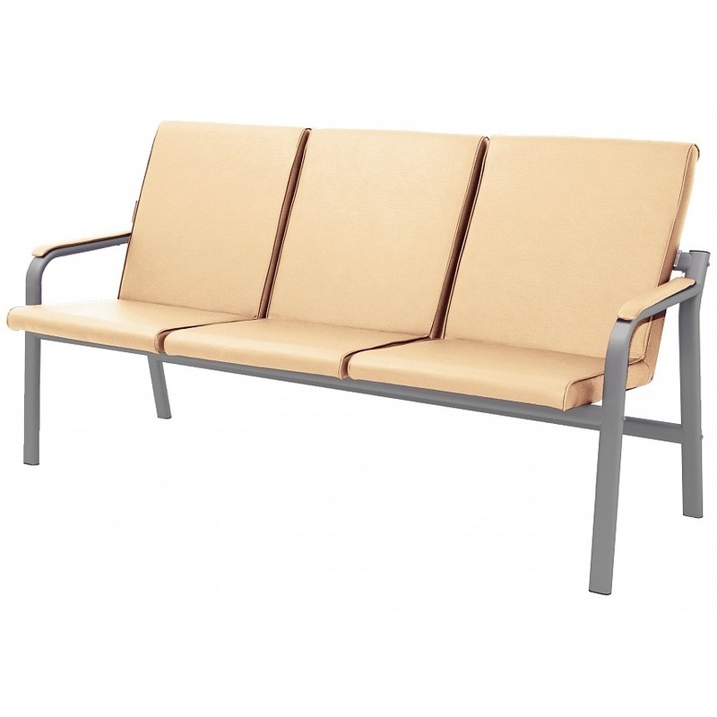 Изображение товара Многоместная секция Costa МС14-03 бежевая (3 места, искусственная кожа)