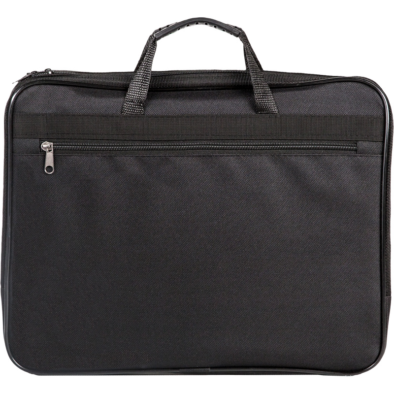 Изображение товара Нейлоновая папка-портфель А4 черная с молнией для документов