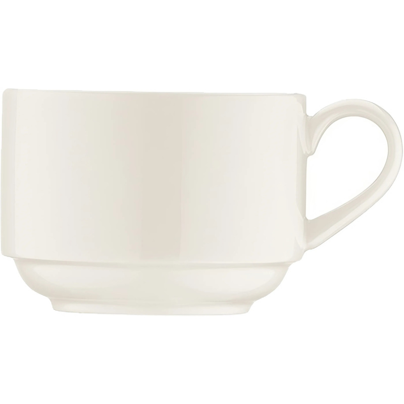 Изображение товара Фарфоровая чайная чашка Bonna Ривус Банкет 210 мл белая для кафе и ресторанов