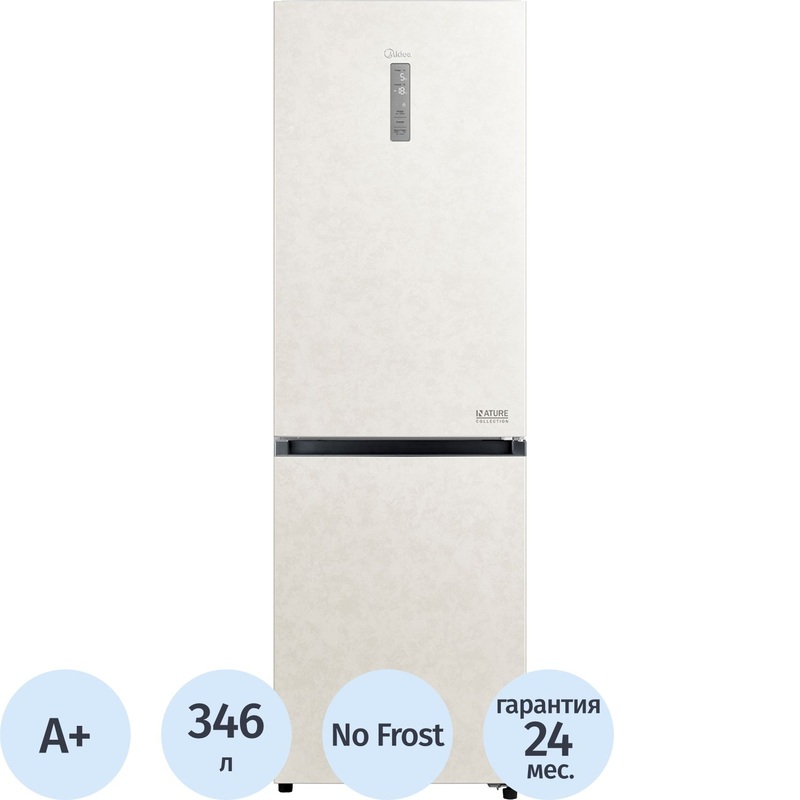Изображение товара Холодильник двухкамерный Midea MDRB471MGF33O бежевый