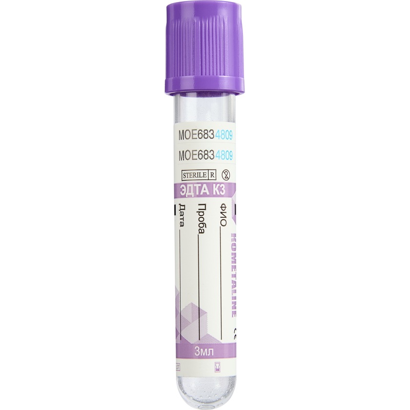 Изображение товара Вакуумные пробирки KOMETALINE с ЭДТА-К3 на 3 мл