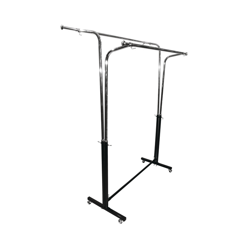 Изображение товара KY 158G вешало для одежды, хром/черное, регулируемая высота 1300 мм