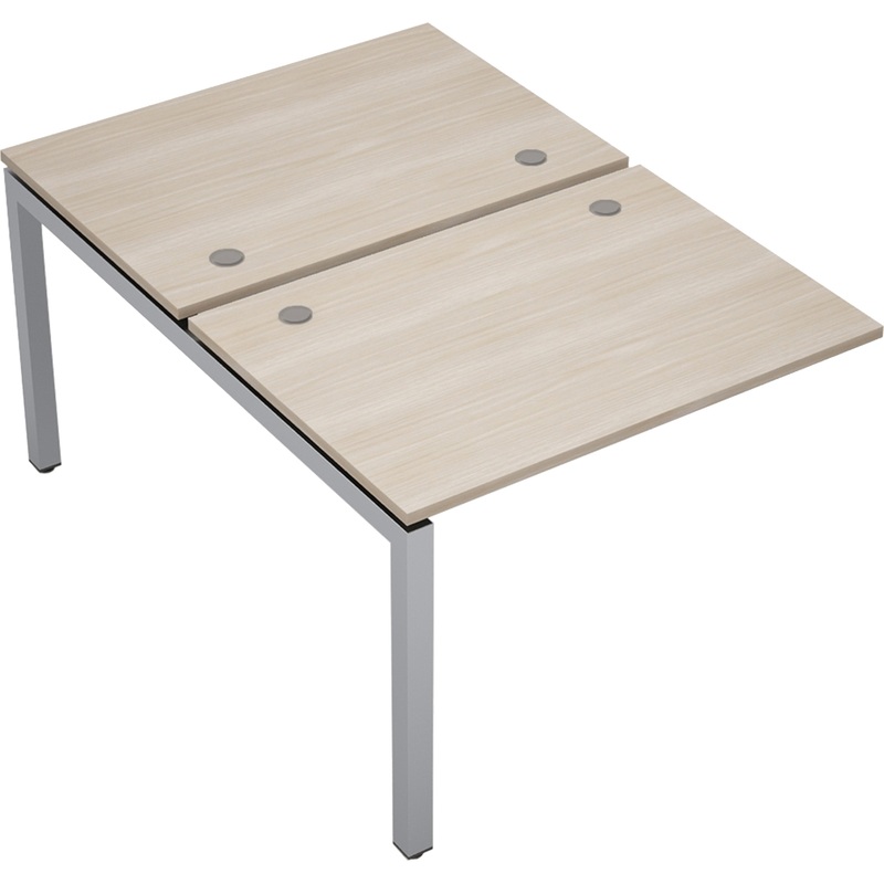 Изображение товара Рабочая станция Avance 6МБК.5277 двухместная (шамони светлый/алюминий матовый, 1000х1435х750 мм)