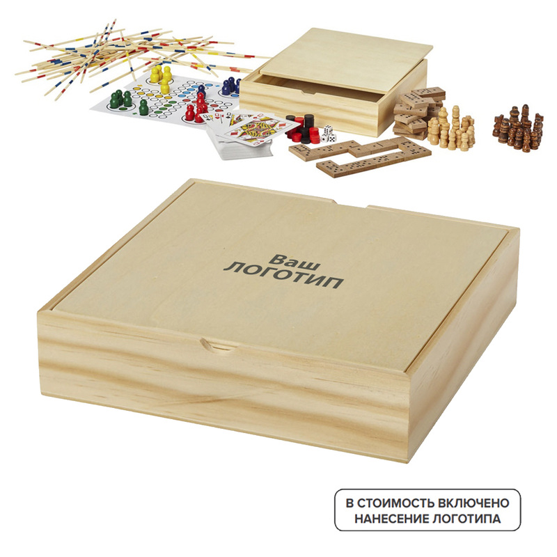 Изображение товара Подарочный набор игр Monte Carlo с индивидуальной гравировкой на 12 предметов