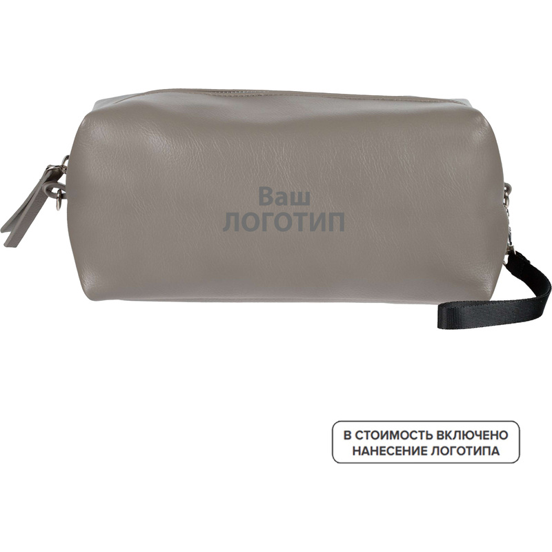 Изображение товара Несессер Feria из искусственной кожи серый (20 штук в упаковке) с лого