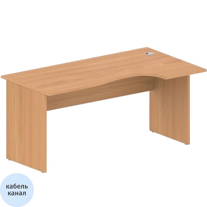 Изображение товара Эргономичный рабочий стол Комус Мебель Easy to lead Easy One 876.877 правый 1600x900 мм
