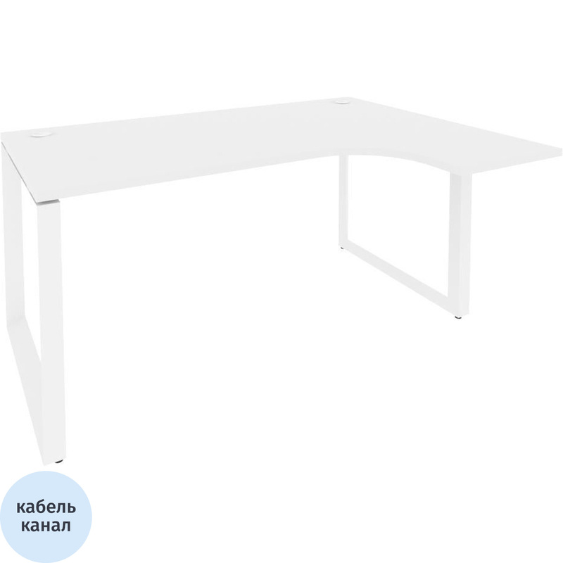 Изображение товара Стол эргономичный ONIX-О правый белый бриллиант 1580x1180 мм