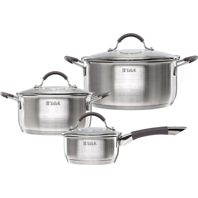 Изображение товара Набор посуды для приготовления TalleR 11025 нержавеющая сталь 6 предметов