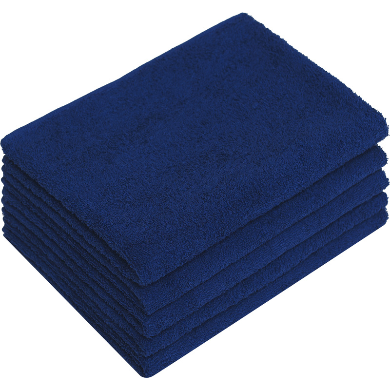Изображение товара Махровый набор полотенец 5 штук 50x90 см тёмно-синие хлопок