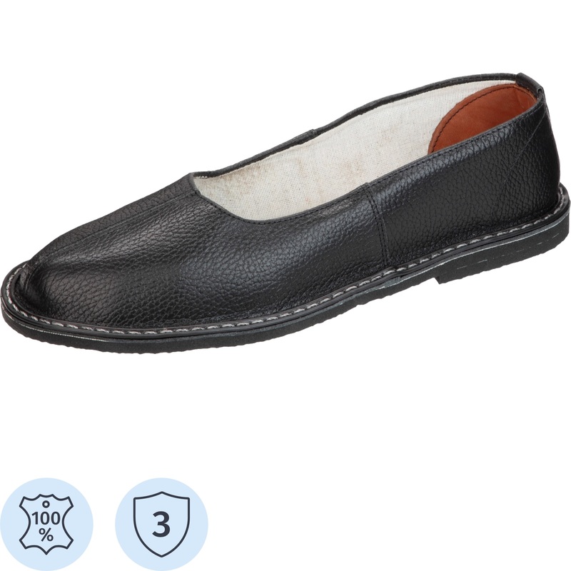 Изображение товара Кожаные тапочки (чувяки) черные размер 43 для мужчин и женщин