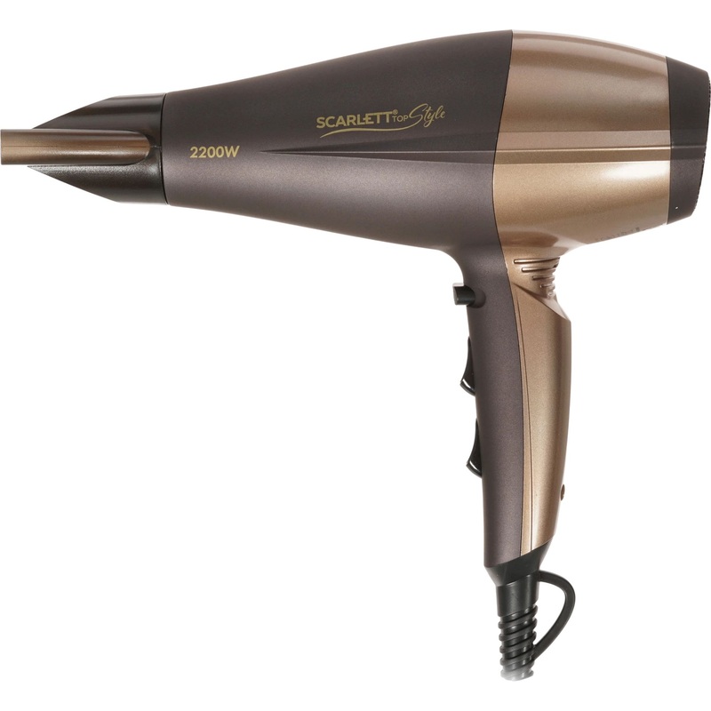 Изображение товара Фен Scarlett SC-HD70I26 мощный с ионизацией 2200 Вт и холодным воздухом
