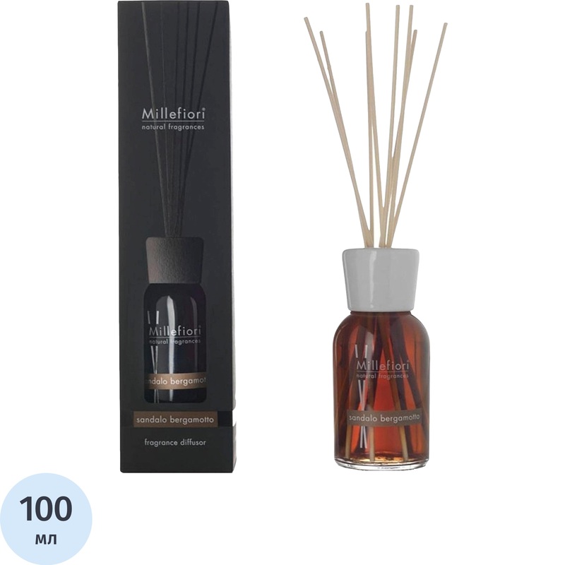 Изображение товара Аромадиффузор Millefiori Milano Сандал и бергамот 100 мл свежий аромат для дома