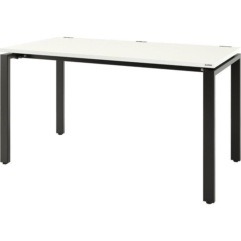 Изображение товара Стол письменный прямой Zamm Формат 10218 белый премиум или чёрный с кабель-каналом