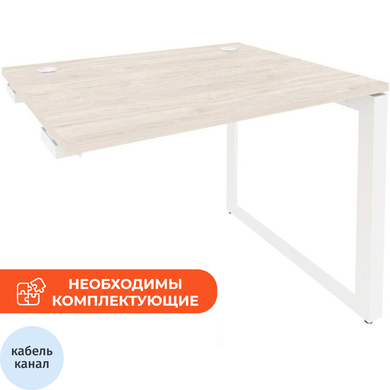 Изображение товара Стол прямой ONIX-О O.MO-SPR-1.8 денвер светлый белый 980x800x750 мм