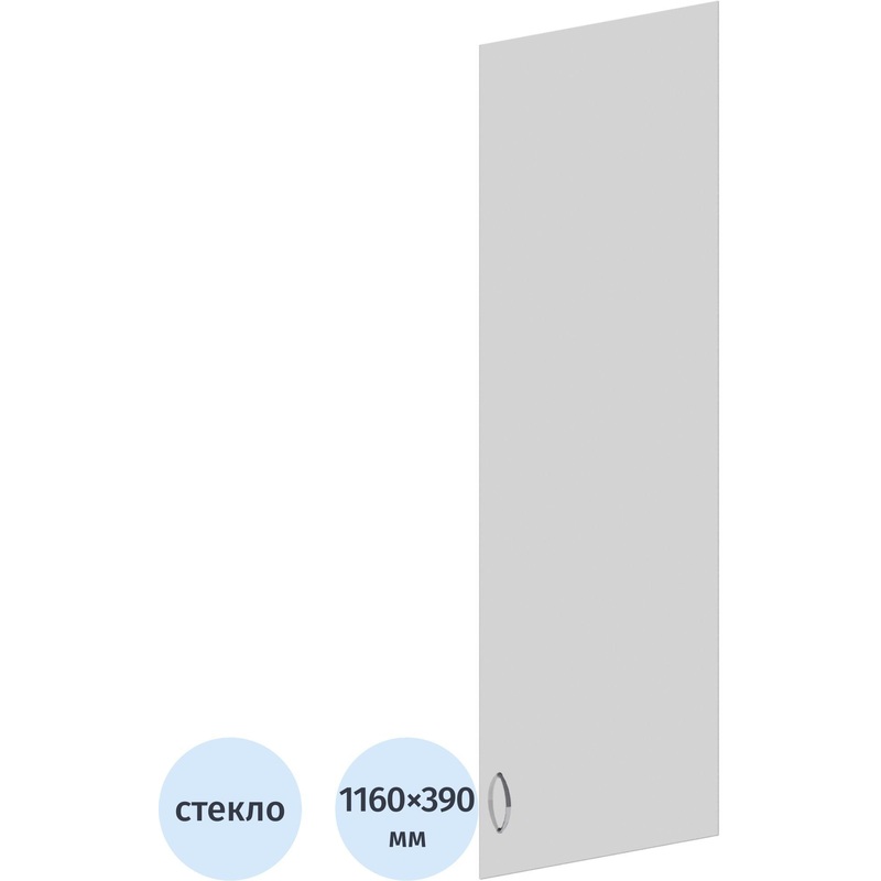 Изображение товара Дверь средняя Агат стеклянная (390х1160 мм)
