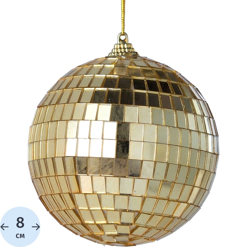 Изображение товара Новогодний ёлочный шар Magic Time Золотой блеск 8 см стекло пенопласт подарочная упаковка