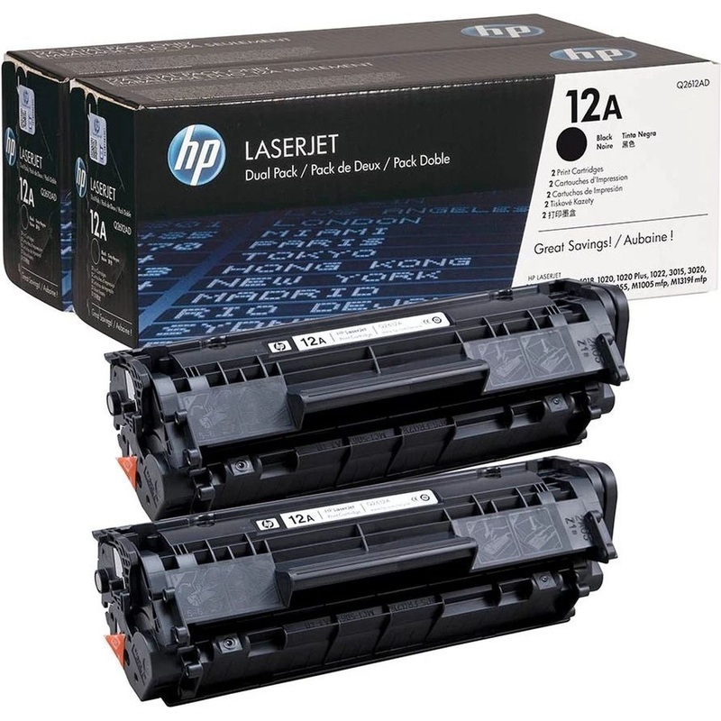 Изображение товара Картридж лазерный HP 12A Q2612AF черный оригинальный (двойная упаковка)