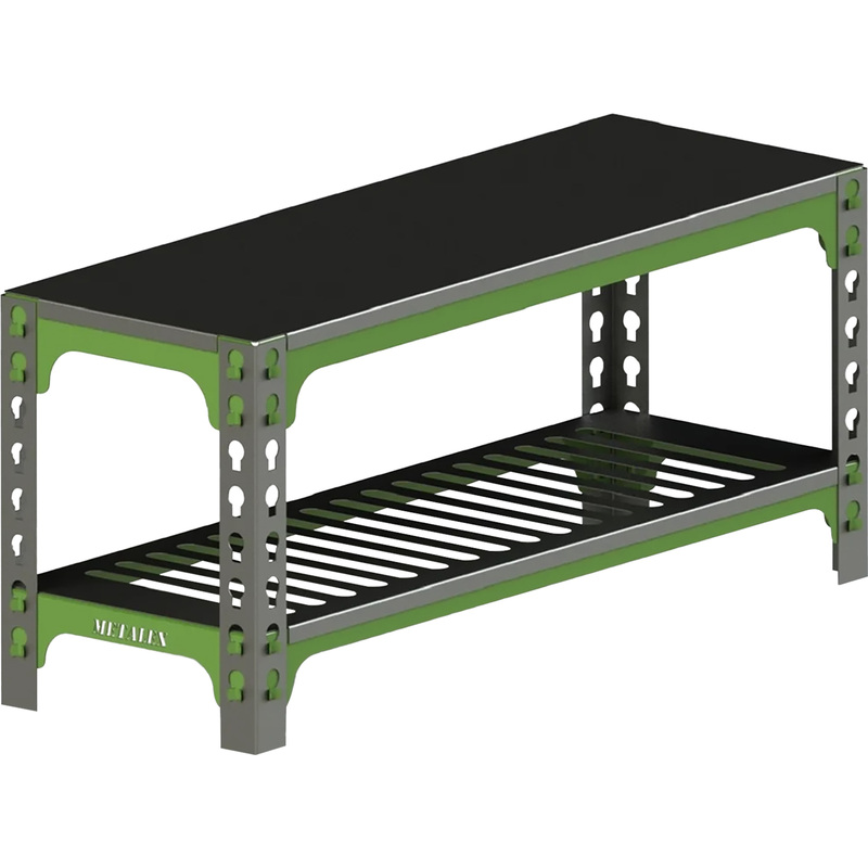Изображение товара Скамья для раздевалок зелёный/серый 1200х450х300 мм