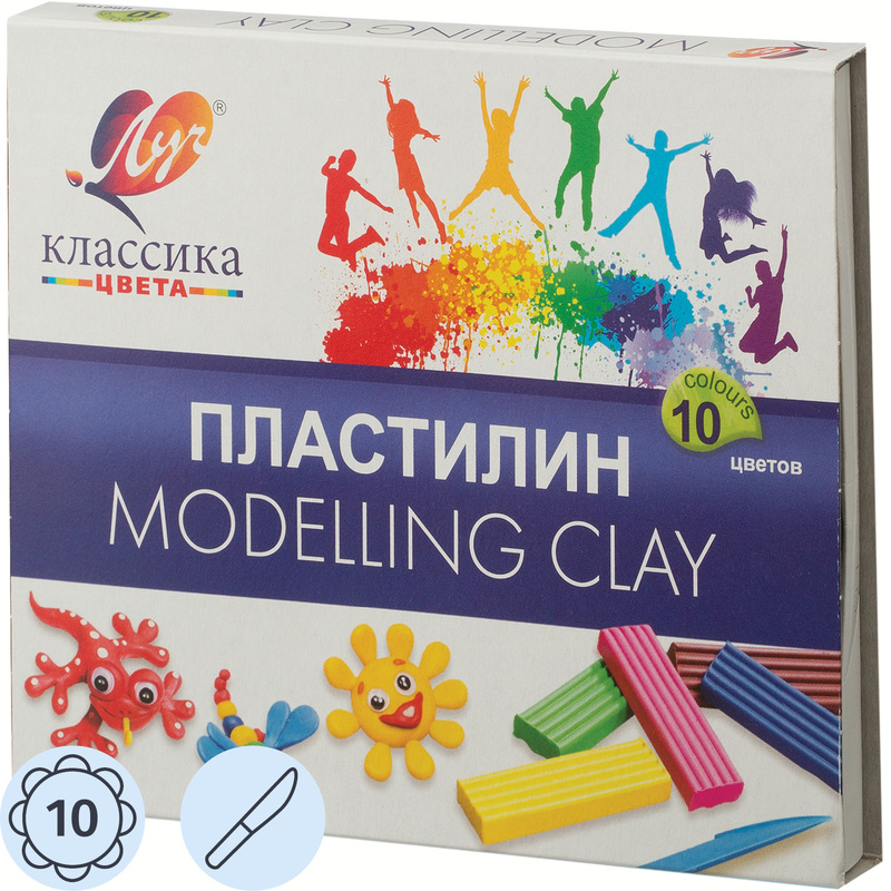 Изображение товара Пластилин классический Луч Классика 10 цветов 200 грамм (7С 304-08)