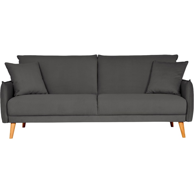 Изображение товара Диван трехместный Релакс Finsoffa Natten раскладной серый из ткани