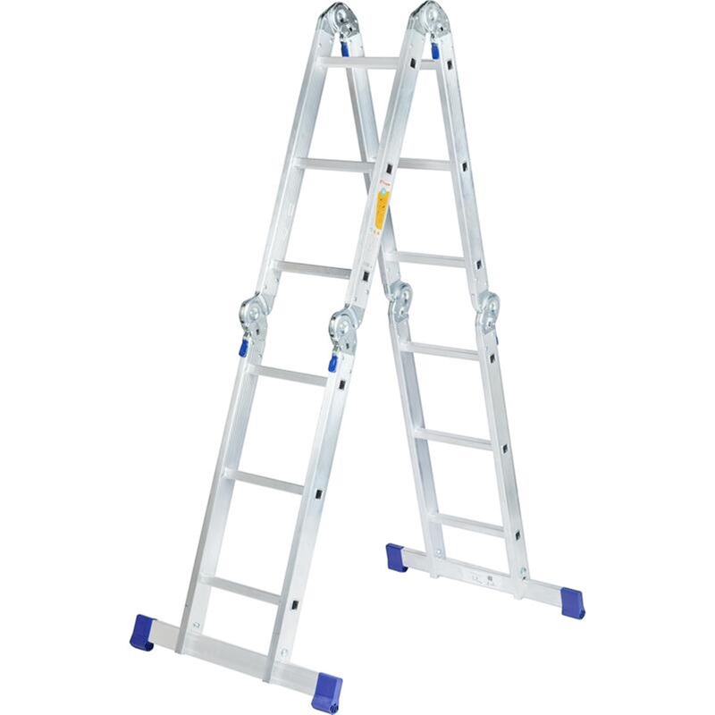 Изображение товара Лестница трансформер Комус 4х3 алюминиевая с противоскользящими ступенями