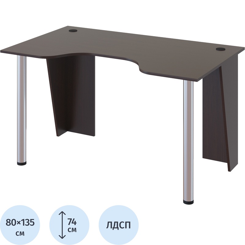 Изображение товара Компьютерный стол Сокол КСТ-18 венге 1350х800х740 мм для дома и офиса