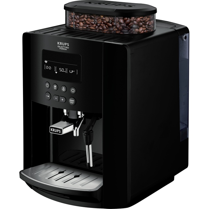 Изображение товара Кофемашина Krups EA817010 черная со встроенной кофемолкой и дисплеем