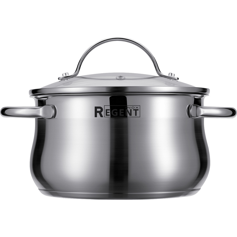 Изображение товара Кастрюля Regent inox Linea Monica 1.8 л нержавеющая сталь крышка стекло