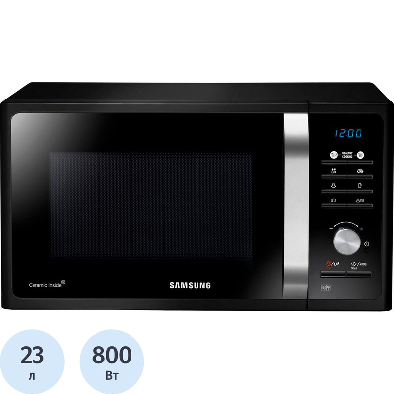 Изображение товара Микроволновая печь Samsung MG23F301TAK/BA черная 23л