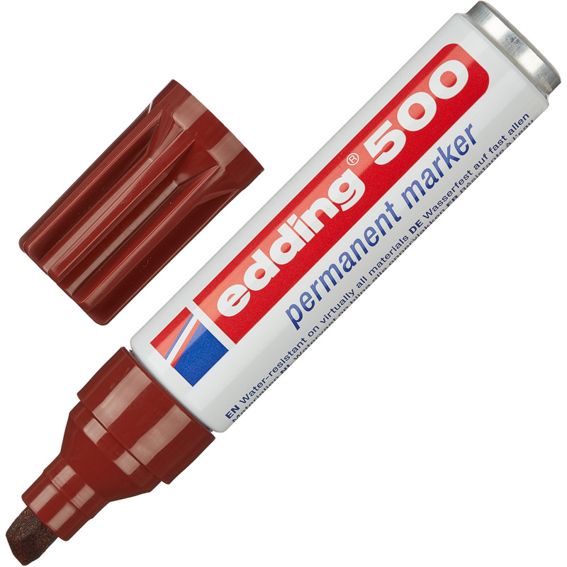 Изображение товара Edding E-500/7 коричневый — перманентный маркер, 2-7 мм, скошенный наконечник